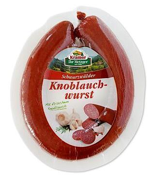 SCHWARZW. KNOBLAUCHWURST IM RING CA. 800G 