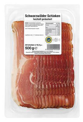 SCHWARZWÄLDER SCHINKEN G.​G.A.​, GER. 500G / SL 