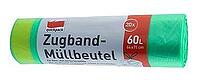MÜLLBEUTEL 60L MIT ZUGBAND GRÜN, 20ST / PCK 